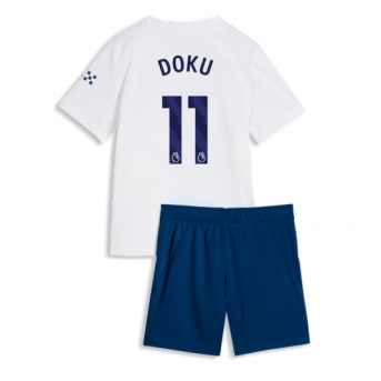 Manchester City Jeremy Doku #11 Maglia Gara Terza Repliche 2026-27 Bambino Maniche Corte